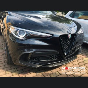 Alfa Romeo Stelvio Carbon Fiber Front Bumper Flaps - Quadrifoglio